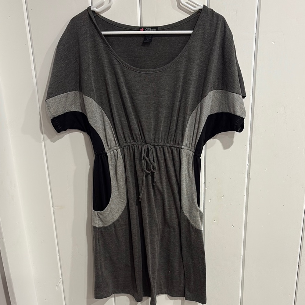 Gray & Black Swimsuit Cover